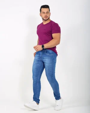 Calça masculina com elastano